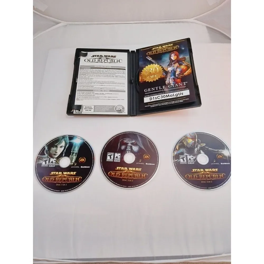 Star‎ Wars: The Old Republic (PC, 2011) 3 Discs, Free Shipping Discs Very Good